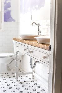 How to Turn a Console Table Into a Bathroom Vanity